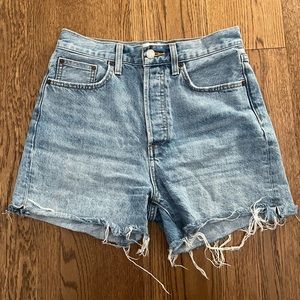 denim forum yoko mid thigh shorts